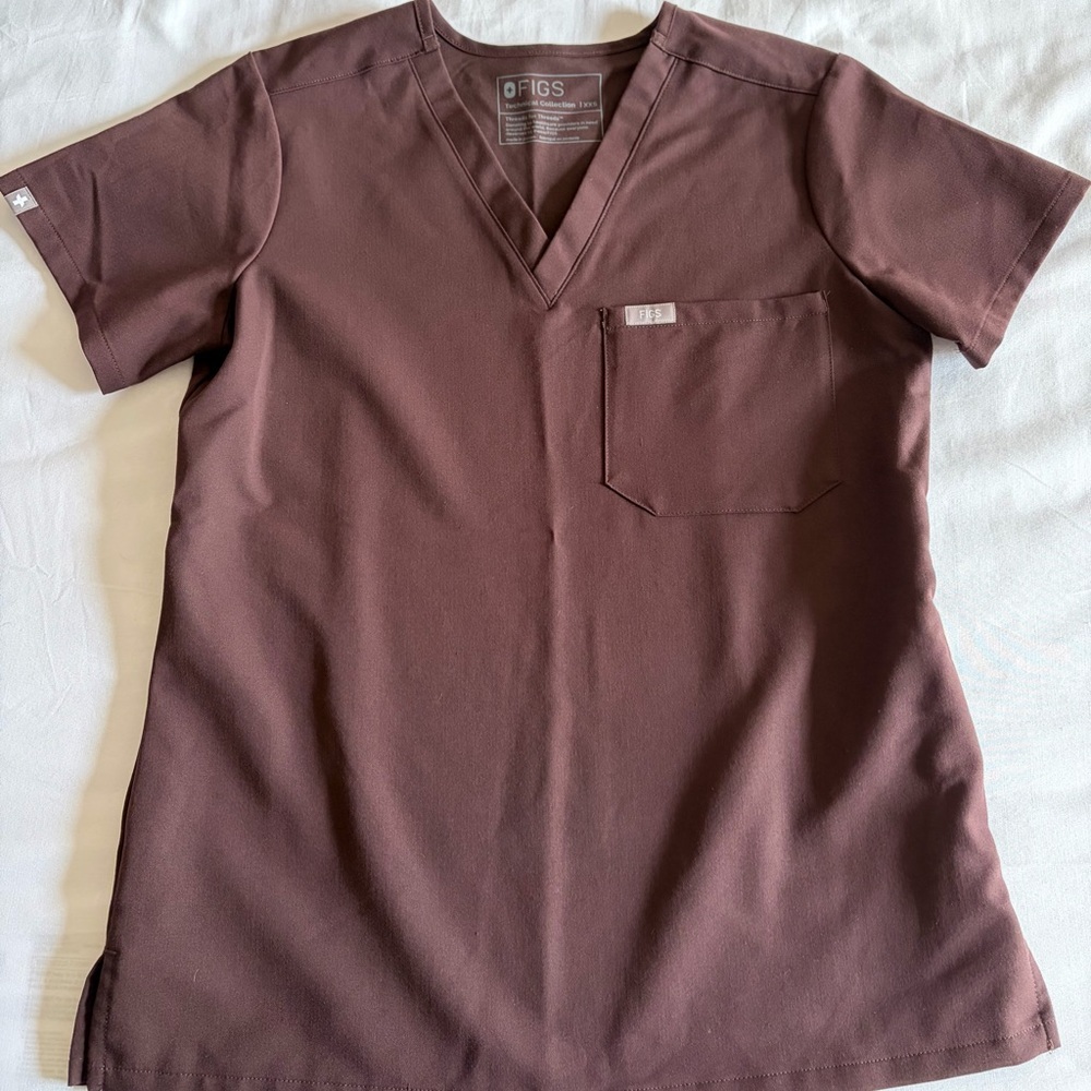 Women’s Figs Limited Edition Espresso Brown Scrub Top XXS